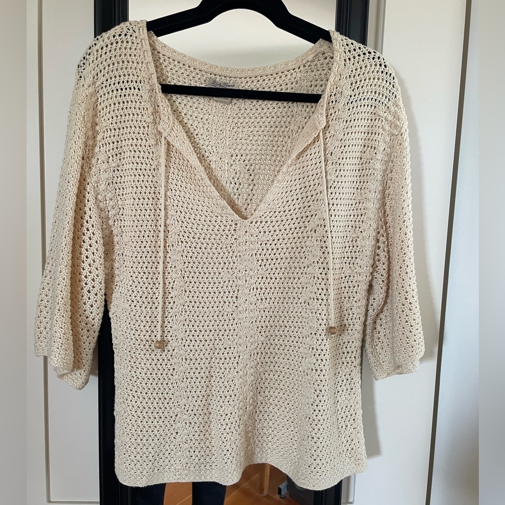 Lucky Brand cream Knit Top